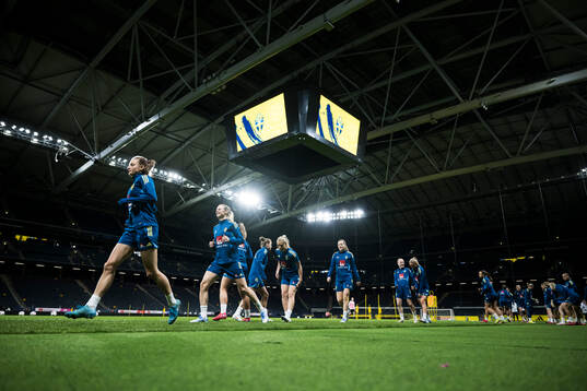 Nathalie Björn and Amanda Ilestedt of the Swedish women's