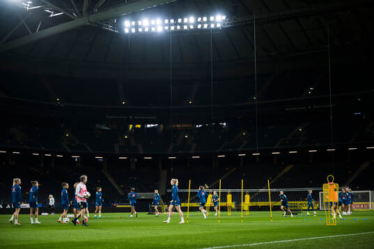 Players of the Swedish women's national football team at a