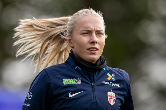Thea Bjelde of the Norwegian women's national football team