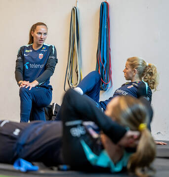 Marit Bratberg Lund and Justine Kielland of the Norwegian