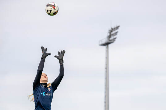 Goalkeeper Selma Panengstuen of the Norwegian women's