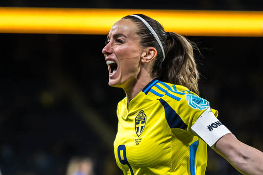 Kosovare Asllani of Sweden celebrates