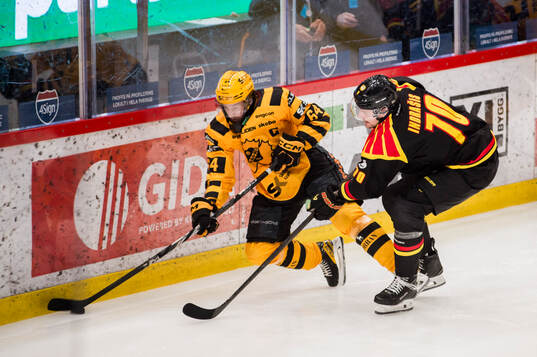 Skellefteås Jonathan Pudas och Brynäs Miks Indrasis