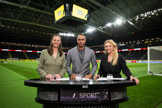 Lotta Schelin, Daniel Nannskog and Jane Björck of Swedish