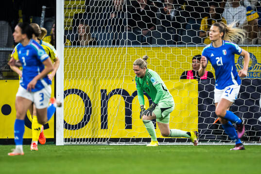 Jennifer Falk of Sweden in pain