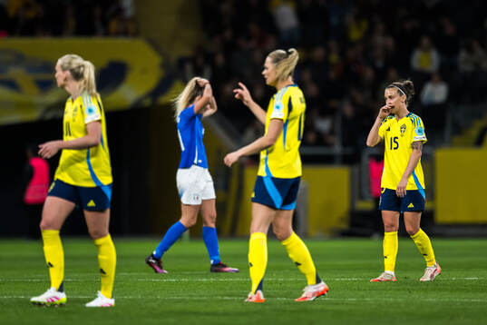 Julia Zigiotti Olme of Sweden looks dejected