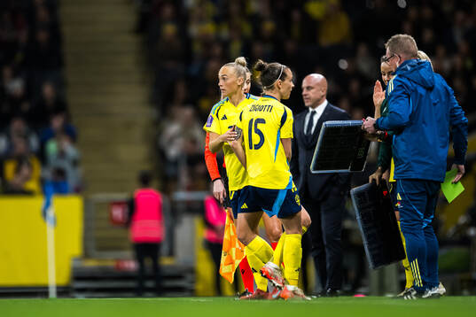 Hanna Bennison of Sweden is substituted
