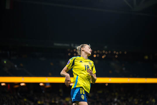 Fridolina Rolfö of Sweden looks dejected