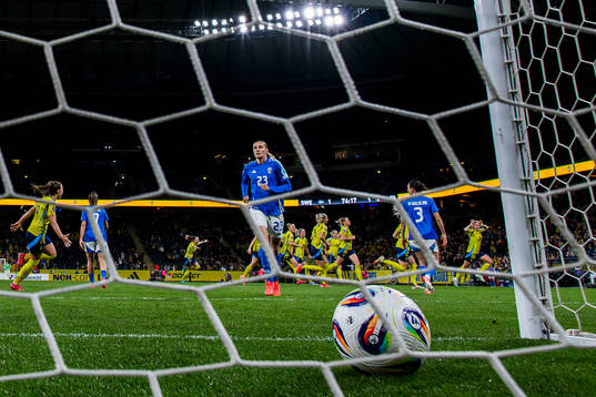 Filippa Angeldahl of Sweden celebrates
