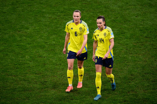 Magdalena Eriksson and Nathalie Björn of Sweden