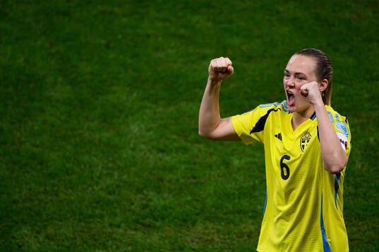 Magdalena Eriksson of Sweden celebrates
