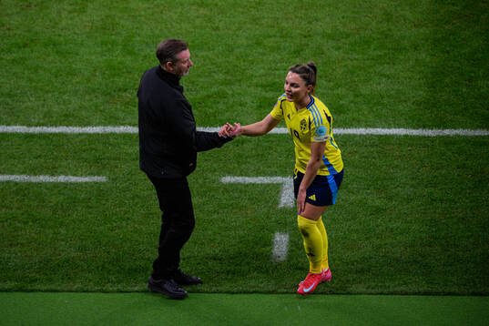 Head coach Peter Gerhardsson and Johanna Rytting Kaneryd of