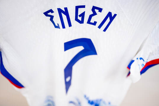 The kit of Ingrid Syrstad Engen of Norway in the dressing