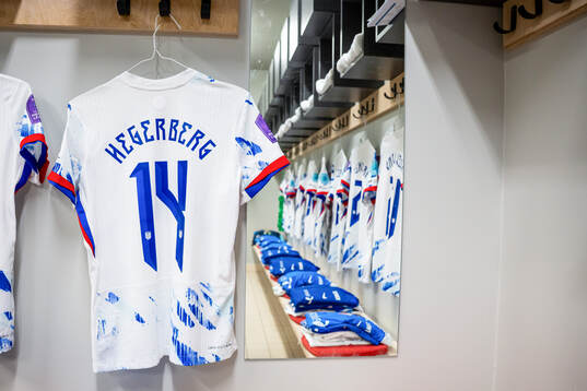 The kit of Ada Hegerberg of Norway in the dressing room