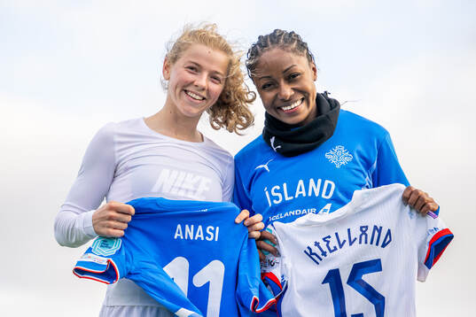 Justine Kielland of Norway and Natasha Anasi of Iceland
