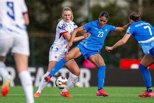 Mathilde Harviken of Norway and Sveindis Jonsdottir of