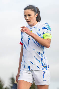 Ingrid Syrstad Engen of Norway at half-time