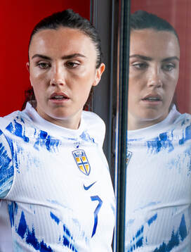 Ingrid Syrstad Engen of Norway at half-time