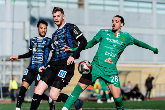 IFK Skövdes William Sonntag och BK Olympics Mergim Laci