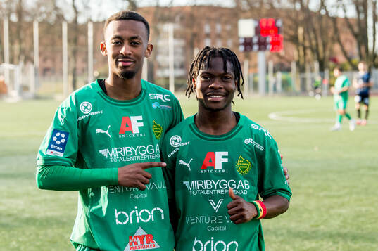 BK Olympics Anthony Masumba Djebou och Banabas Tagoe