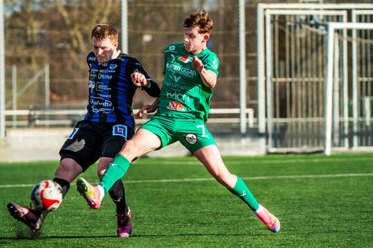 IFK Skövdes Jacob Sundelius och BK Olympics Viggo Jeppsson