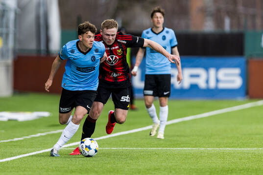 Landskronas Kevin Jensen och Östersunds James Joseph Kirby