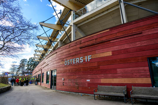 Exteriör av Visma Arena