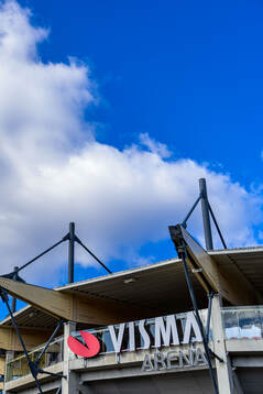 Exteriör av Visma Arena
