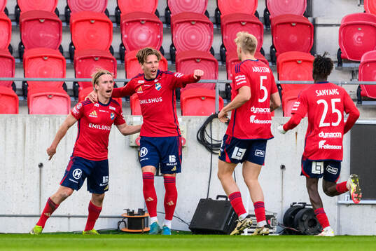 Östers David Seger och Noah Söderberg jublar
