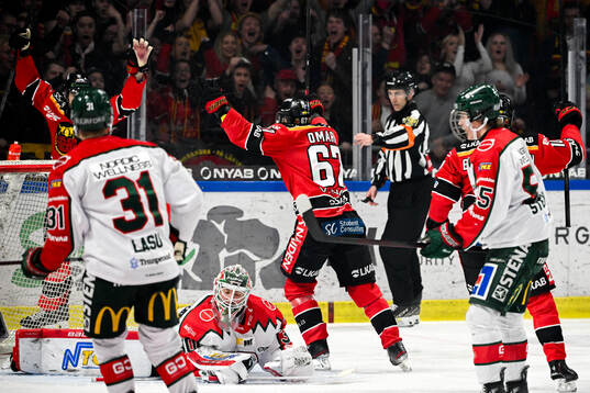 Luleås Linus Omark jublar