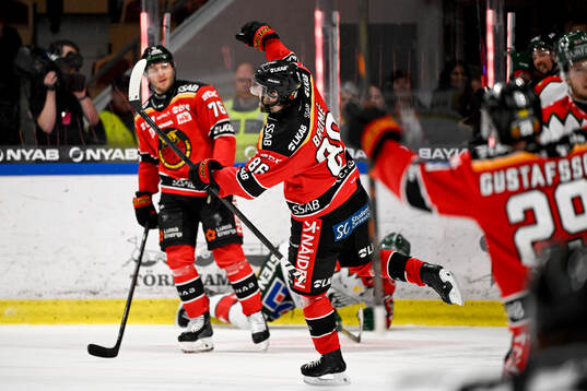 Luleås Mathias Bromé jublar
