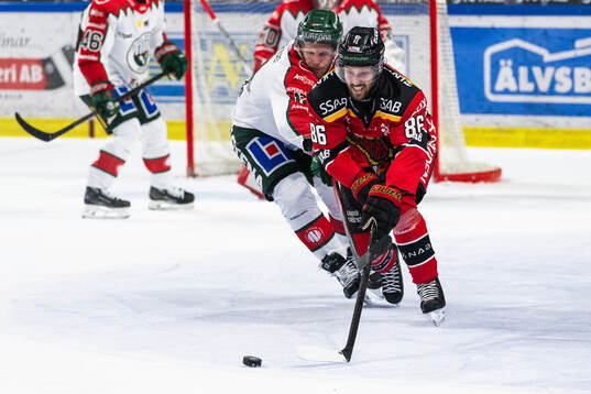 Frölundas Max Friberg och Luleås Mathias Bromé