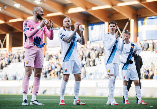 Djurgårdens målvakt Filip Manojlovic och Adam Ståhl