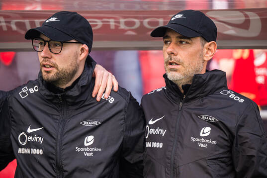 Jonathan Hartmann, assistant coach of Brann, and Freyr
