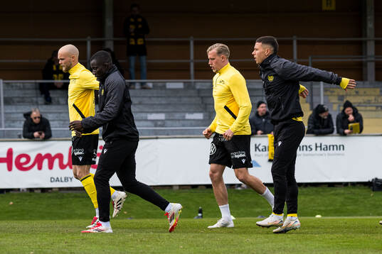 Mjällbys Viktor Gustafson, Herman Johansson och Nicklas