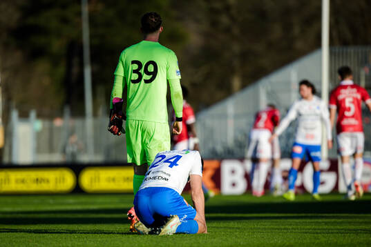 Värnamos målvakt Viktor Andersson och Emin Grozdanic