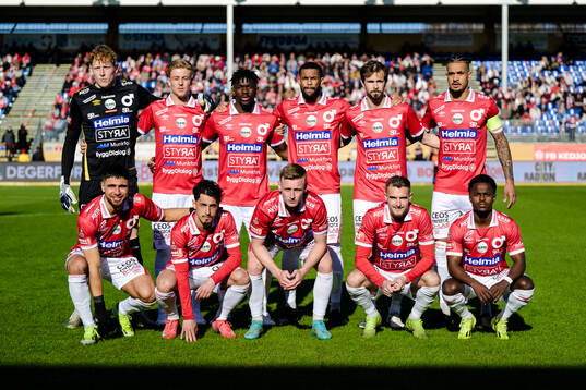Degerfors målvakt Rasmus Forsell, Elias Pihlström,