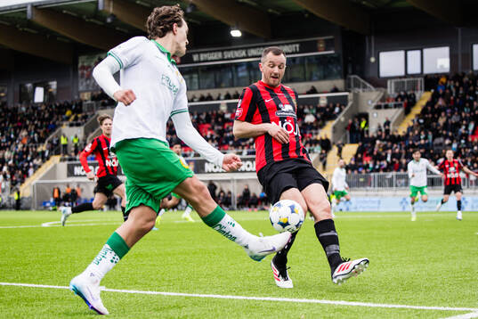 Hammarbys Hampus Skoglund och Brommapojkarnas Even Hovland