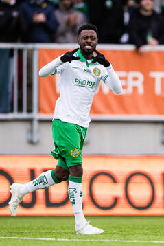 Hammarbys Shaquille Pinas jublar