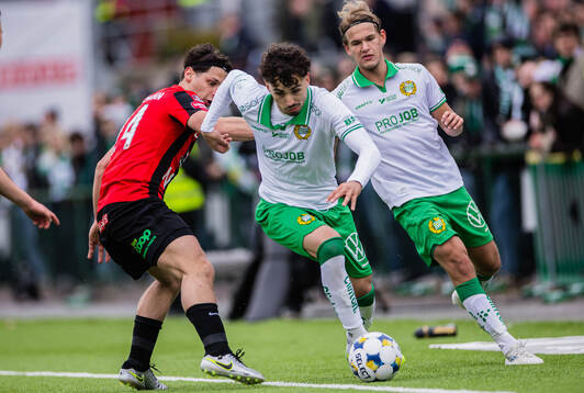 Brommapojkarnas Kevin Ackermann och Hammarbys Sebastian