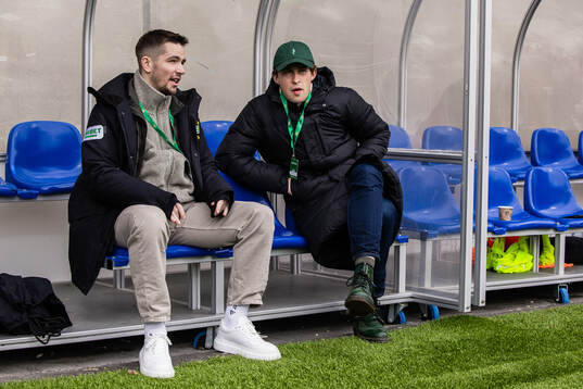 Hammarbys Oscar Johansson Schellhas och teknisk chef Adrian