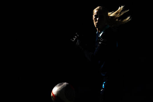 Goalkeeper Selma Panengstuen of the Norwegian women's