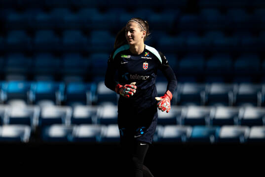 Goalkeeper Cecilie Fiskerstrand of the Norwegian women's