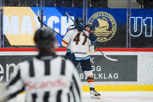 Djurgårdens Melvin Norman jublar