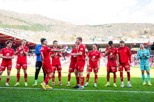 Niklas Castro, Felix Horn Myhre and Aune Heggebø of Brann
