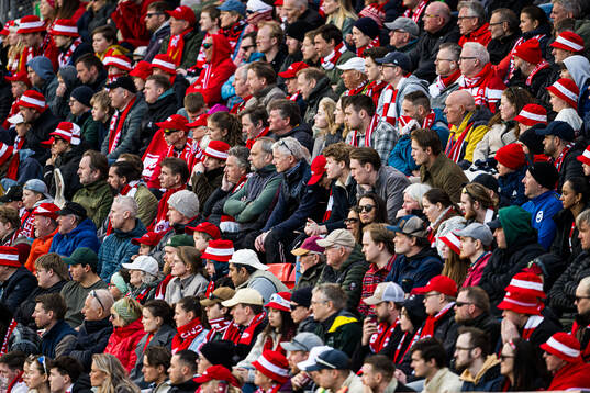 Spectators in the stands