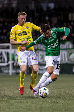 Falkenbergs Lucas Sibelius och Brages Haris Brkic