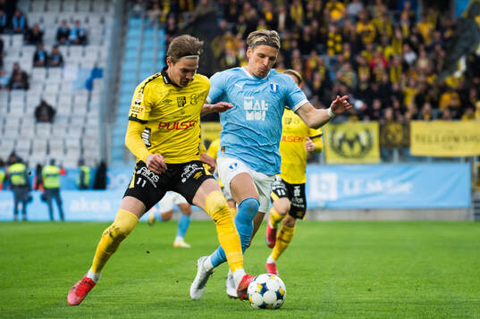 Elfsborgs Taylor Silverholt och Malmö FFs Jens Stryger