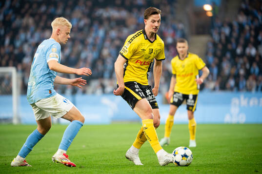 Malmö FFs Otto Rosengren och Elfsborgs Simon Olsson