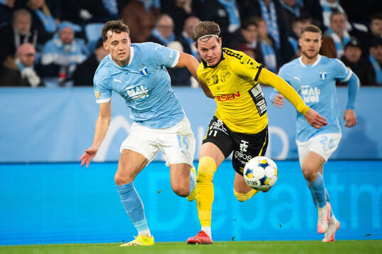 Malmö FFs Colin Rösler och Elfsborgs Taylor Silverholt